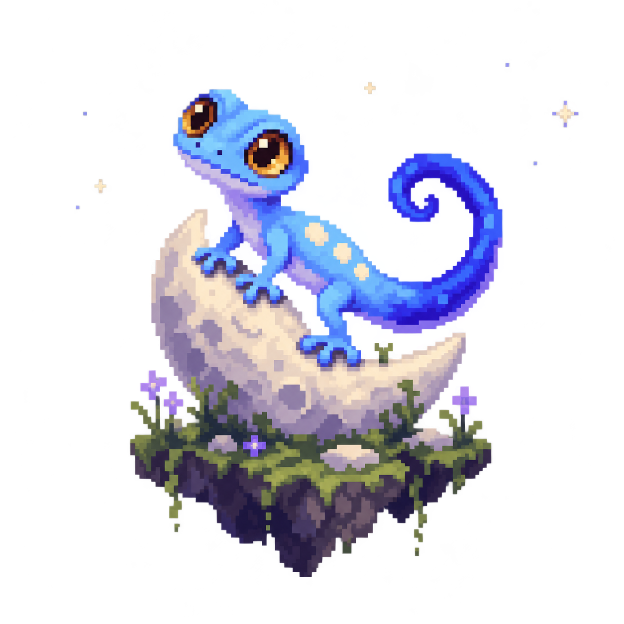 A small moonlit gecko pausing where the night is warm.